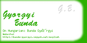 gyorgyi bunda business card